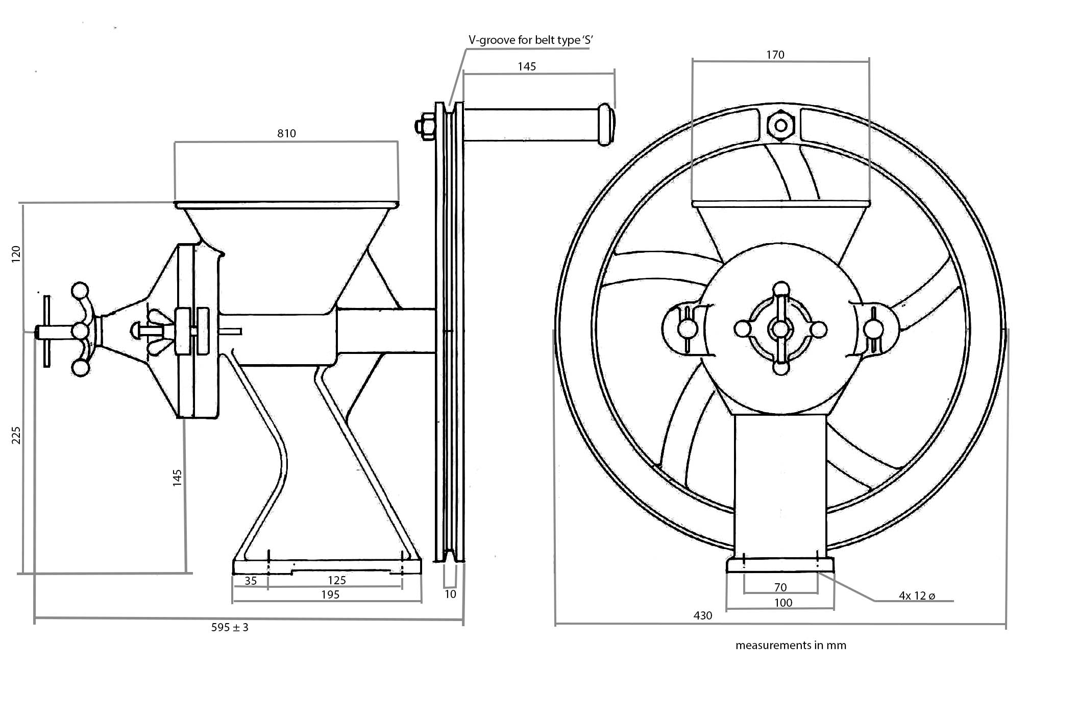 Diamant D.525 Manually operated grain mill - Image 3